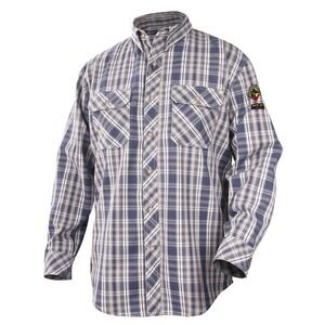 Black Stallion NEW WF2110-PB FR Cotton Work Shirt Blue Plaid Mens 2XL NFPA 2112